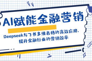 AI赋能金融营销：Deepseek与飞书多维表格的高效应用，提升金融行业的营销效率