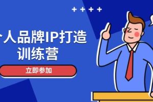 （14737期）个人品牌IP打造训练营，打造人设吸粉话术，日增精准粉，玩转社群变现技巧