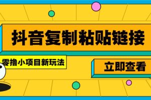 零撸小项目，只需复制广告链接即可轻松赚钱，20秒一条，轻松日收益几十几百元