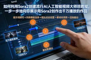 如何利用Sora2创建流行AI人工智能视频大师班，一步一步地向你展示用Sora2创作出千万播放的作品