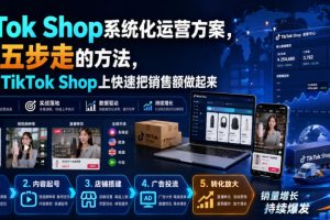 TikTok Shop系统化运营方案，一套五步走的方法，帮你在TikTok Shop上快速把销售额做起来【原创双语字幕】