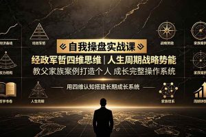 （19398期）自我操盘实战课：经政军哲四维思维｜人生周期战略势能｜教父家族案例打造个人成长完整操作系统