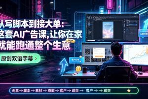 （19318期）从写脚本到接大单：这套AI广告课，让你在家就能跑通整个生意【原创双语字幕】