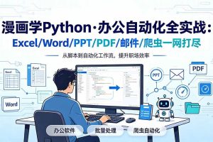 （19270期）漫画学Python·办公自动化全实战：Excel/Word/PPT/PDF/邮件/爬虫一网打尽