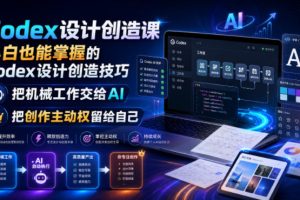 Codex设计创造课，小白也能掌握的Codex设计创造技巧，把机械工作交给AI，把创作主动权留给自己