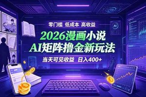 （19219期）爆款小说漫画大阅读    ai矩阵操作    当天可见收益  日入400+    零门槛    高收益