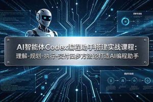 （19124期）AI智能体Codex编程助手搭建实战课程：理解-规划-执行-交付四步方法论打造AI编程助手