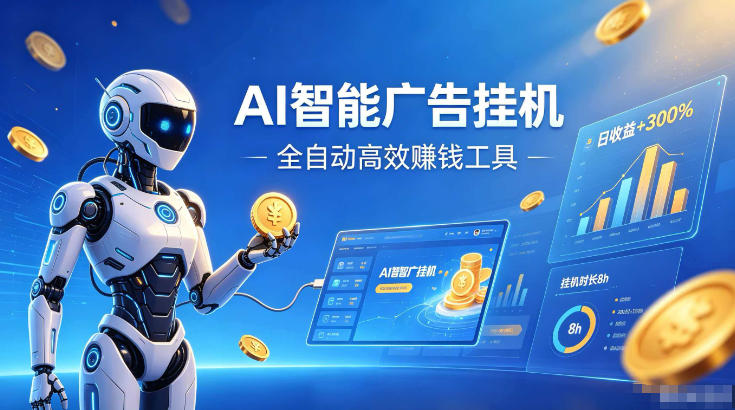 AI智能广告挂G,在家自动賺收益,全程无需人工操作、不用直播、不用拉人【揭秘】