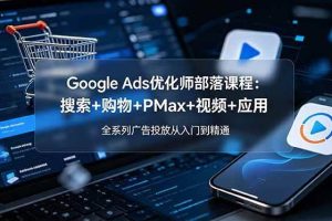 （19044期）Google Ads优化师部落课程-更新2026：搜索+购物+PMax+视频+应用，全系列广告投放从入门到精通