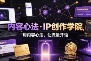 内容心法·IP创作学院，用内容心法，让流量开悟
