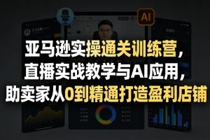 亚马逊实操通关训练营，直播实战教学与AI应用，助卖家从0到精通打造盈利店铺（更新7月3日）