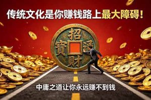 （18872期）付费文章：传统文化是你赚钱路上最大障碍！中庸之道让你永远赚不到钱