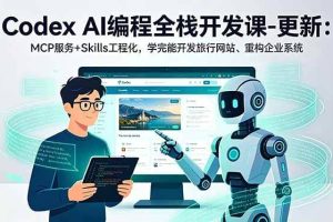 （18858期）Codex AI编程全栈开发课-更新：MCP服务+Skills工程化，学完能开发旅行网站、重构企业系统
