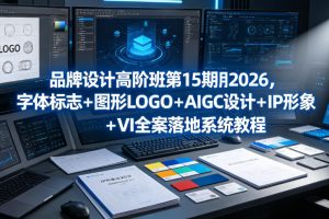 品牌设计高阶班第15期2026，字体标志＋图形LOGO＋AIGC设计＋IP形象＋VI全案落地系统教程