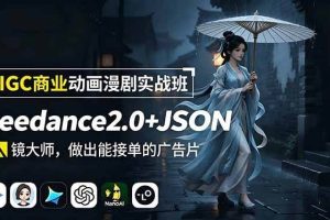 （18849期）AIGC商业动画漫剧实战班：Seedance2.0+JSON分镜大师，做出能接单的广告片