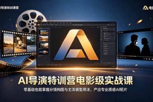 （18804期）AI导演特训营电影级实战课，零基础也能掌握分镜构图与主流模型用法，产出专业质感AI短片