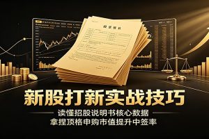 新股打新实战技巧：读懂招股说明书核心数据，拿捏顶格申购市值提升中签率