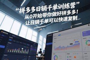 拼多多日销千单训练营，从0开始带你做好拼多多，让日销千单可以快速复制(更新26年6月)