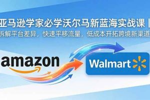 （18635期）亚马逊卖家必学沃尔玛新蓝海实战课｜拆解平台差异，快速平移流量，低成本开拓跨境新渠道
