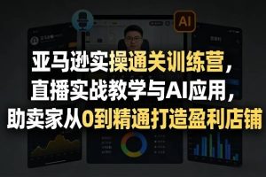 亚马逊实操通关训练营，直播实战教学与AI应用，助卖家从0到精通打造盈利店铺（更新6月18日）