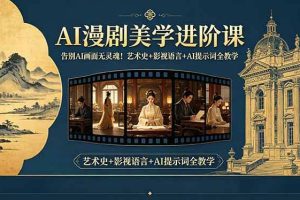 （18480期）告别AI画面无灵魂！AI漫剧美学进阶课，艺术史+影视语言+AI提示词全教学