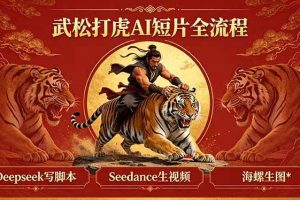 （18370期）武松打虎AI短片全流程：Deepseek写脚本+Seedance生视频+海螺生图