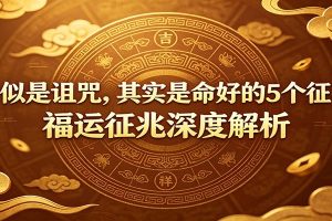 付费文章：《看似是诅咒，其实是命好的5个征兆》福运征兆深度解析