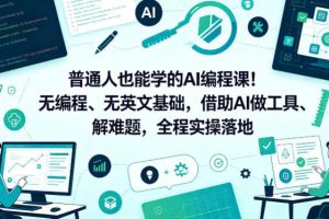 普通人也能学的AI编程课！无编程、无英文基础，借助AI做工具、解难题，全程实操落地（更新6月）
