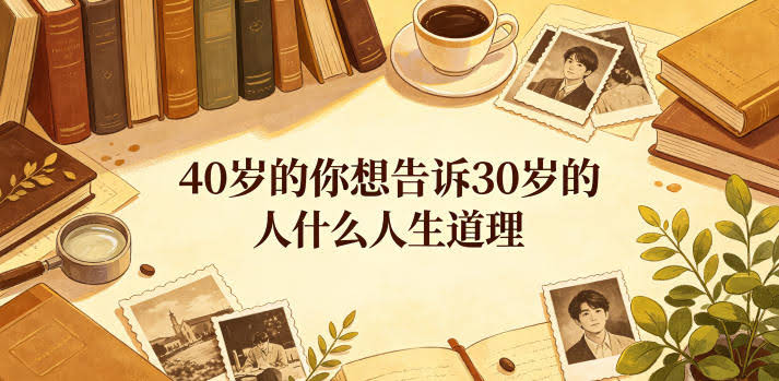 公众号付费文章:40岁的你想告诉30岁的人什么人生道理?