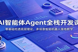 AI智能体Agent全栈开发课：零基础吃透底层理论，多场景智能机器人落地教学