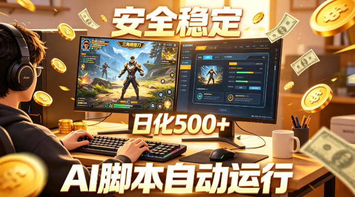 三角洲全自动挂G项目，AI脚本躺賺，日化500+，无需手动操作【揭秘】