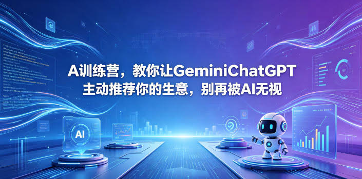 A训练营，教你让GeminiChatGPT主动推荐你的生意，别再被AI无视【原创双语字幕】