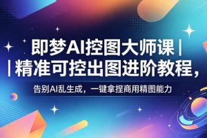 即梦AI控图大师课｜精准可控出图进阶教程，告别AI乱生成，一键拿捏商用精图能力