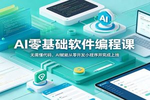 AI零基础软件编程课：无需懂代码，AI赋能从零开发小程序并完成上线