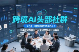 跨境AI头部社群，一个人顶一支团队的时代真正的开始了，分享跨境AI前沿，可落地的实战经验（更新5月23日）