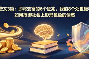 付费文3篇：即将变富的6个征兆，我的8个处世绝学，如何抵御社会上形形色色的诱惑