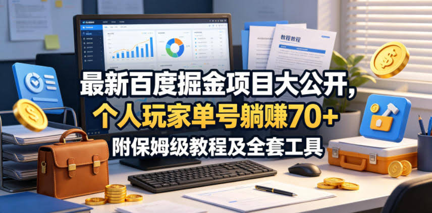 最新百度掘金项目大公开,个人玩家单号躺賺70+,附保姆级教程及全套工具【揭秘】
