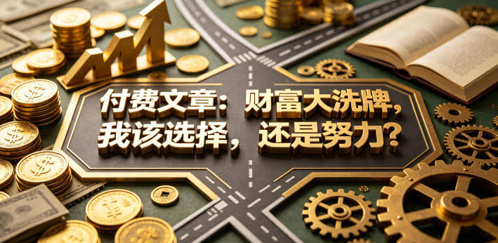 付费文章:财富大洗牌,我该选择,还是努力?