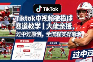Tiktok中视频橄榄球赛道教学｜大佬亲授，过中过原创，全流程实操落地