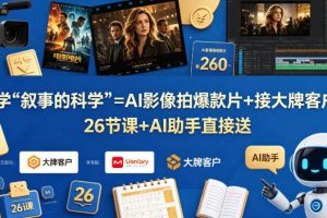 学《叙事的科学》=AI影像拍爆款片+接大牌客户？26节课+AI助手直接送【原创双语字幕】
