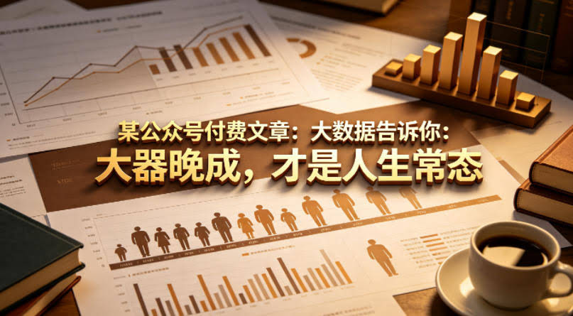 某公众号付费文章:大数据告诉你:大器晚成,才是人生常态