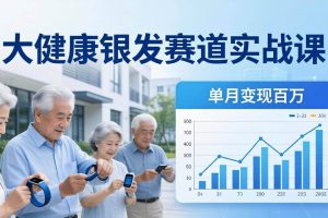 （17754期）大健康银发赛道实战课：拆解视频号线索型 IP 单月变现百万逻辑，教你精准获客高效变现