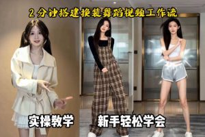 通过Coze工作流，制作《跳舞卡点换装视频》，两分钟制作完成，从0到1演示搭建过程
