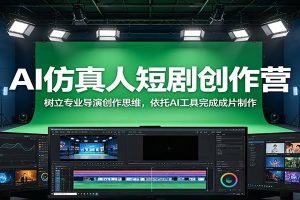 AI仿真人短剧创作营：树立专业导演创作思维，依托AI工具完成成片制作
