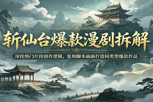 斩仙台爆款漫剧拆解：深挖热门片段创作逻辑，复刻脚本画面打造同类型爆款作品