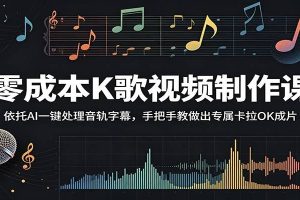 零成本K歌视频制作课：依托AI一键处理音轨字幕，手把手教做出专属卡拉OK成片