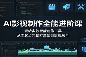 AI影视制作全能进阶课：玩转多款智能创作工具，从零起步完整打造整部影视短片