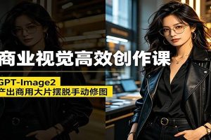 AI商业视觉高效创作课：玩转GPT-Image2，极速产出商用大片摆脱手动修图