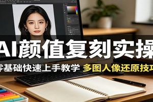 AI颜值复刻实操，零基础快速上手教学，多图人像还原技巧