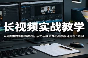 长视频实战教学，从选题构思到剪辑导出，手把手教你做出高质感可变现长视频